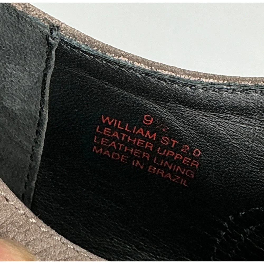 Marc Joseph New York William St 2.0 Mens 9 Taupe Leather Cap‎ Toe Lug Oxfords
